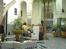Open air restaurant in Marrakesh